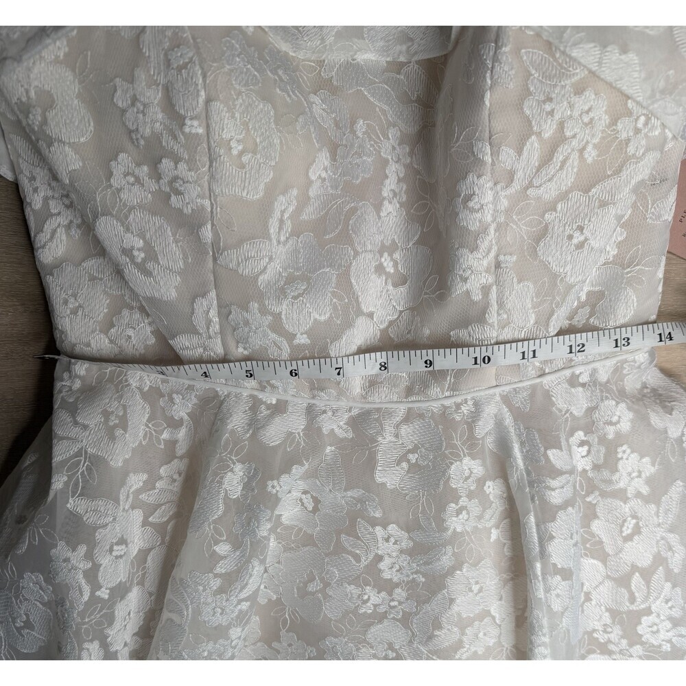 Jenny Yoo NWT Leigh Lace Strapless White Wedding Dress Size 10 BHLDN - Picture 15 of 16